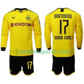 Tenue BV 09 Borussia Dortmund Sergio Gomez 17 Enfant Domicile 2019-2020 Maillot de Foot ML